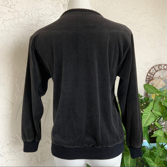 VTG 60s Velour & Cable Knit Pullover Sweater - Picture 6 of 9